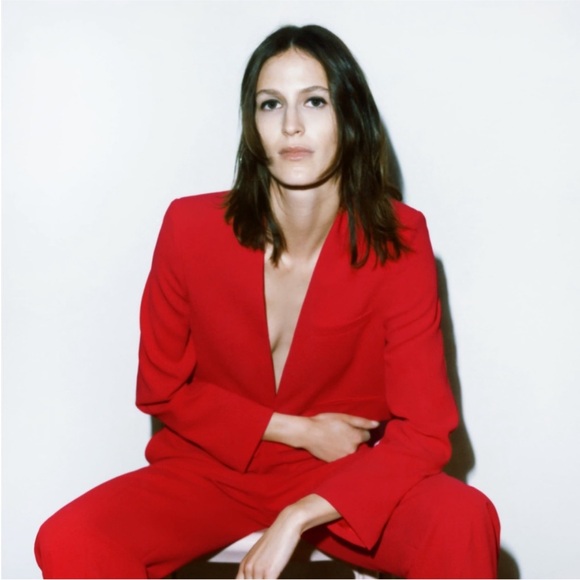 Zara limited edition celeb style collar less blazer - Picture 3 of 7